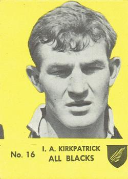 1968 Playtime Rugby Gum Famous Rugby Players - Yellow #16 Ian Kirkpatrick Front